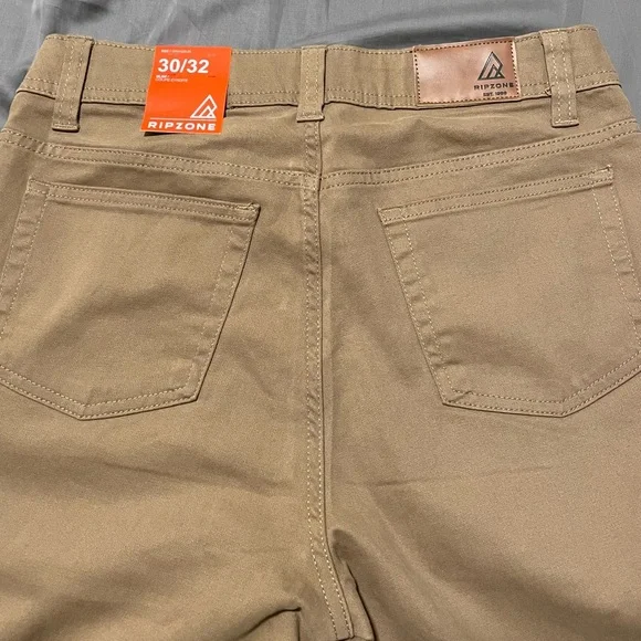Ripzone Brown Chinos Pants 30x32 5-Pocket Slim Fit Stretch-Cotton Streetwear NWT - Picture 4 of 10